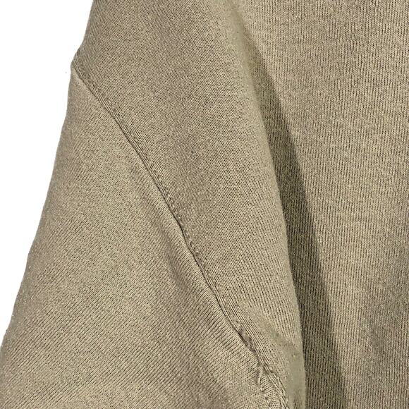 Retro Embroidered Sweatshirt Tan Patriotic Hearts Fruit of the Loom Medium Y2K - Picture 6 of 8